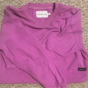 Calvin Klein oversized cropped top hoodie